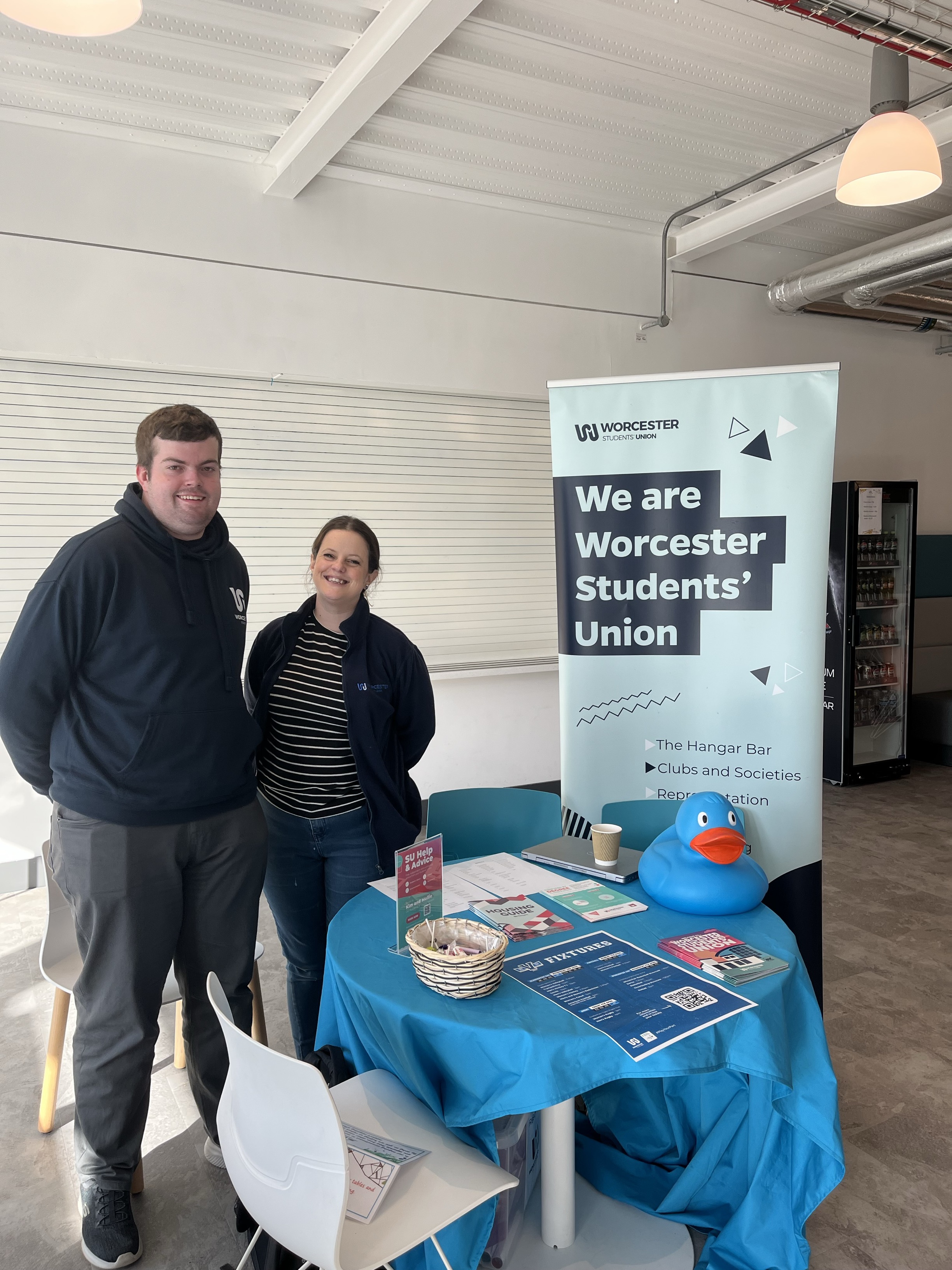 A photograph of the Students' Union at an Offer Day event at the Dudley Campus
