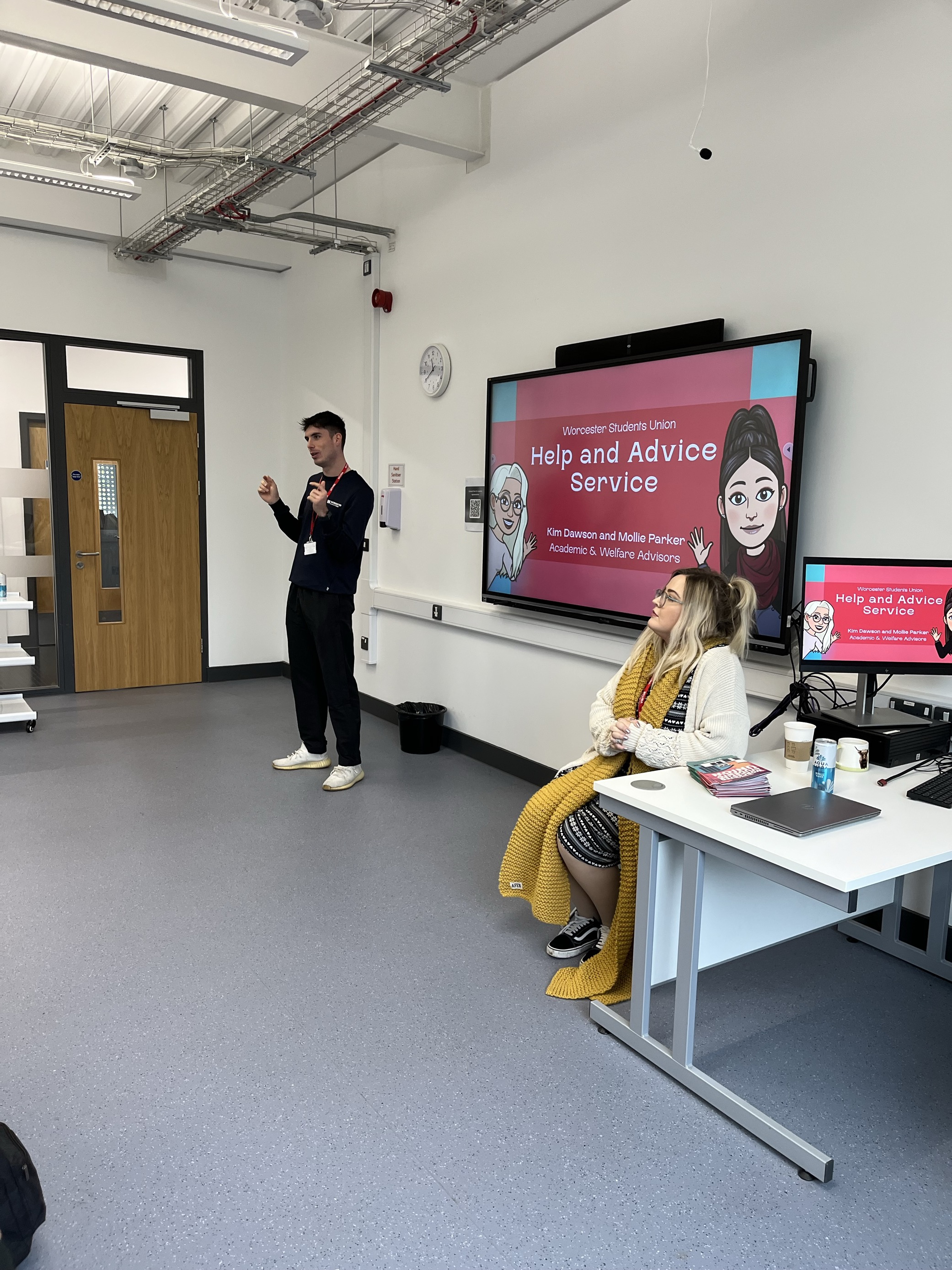 A photograph of VPSA delivering a talk to Nursing Students at the Dudley Campus
