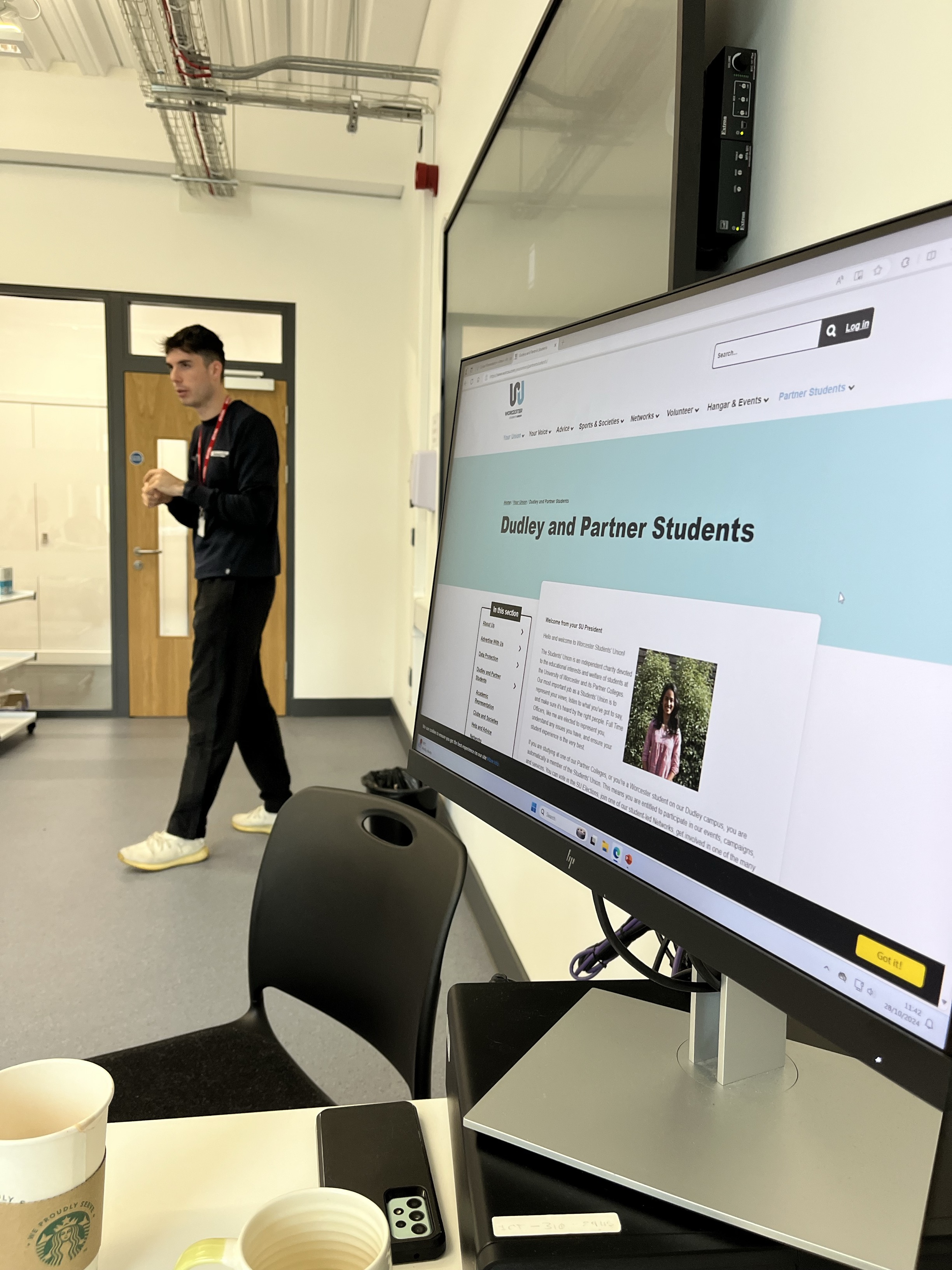 A photograph of VPSA delivering a talk to Nursing Students at the Dudley Campus