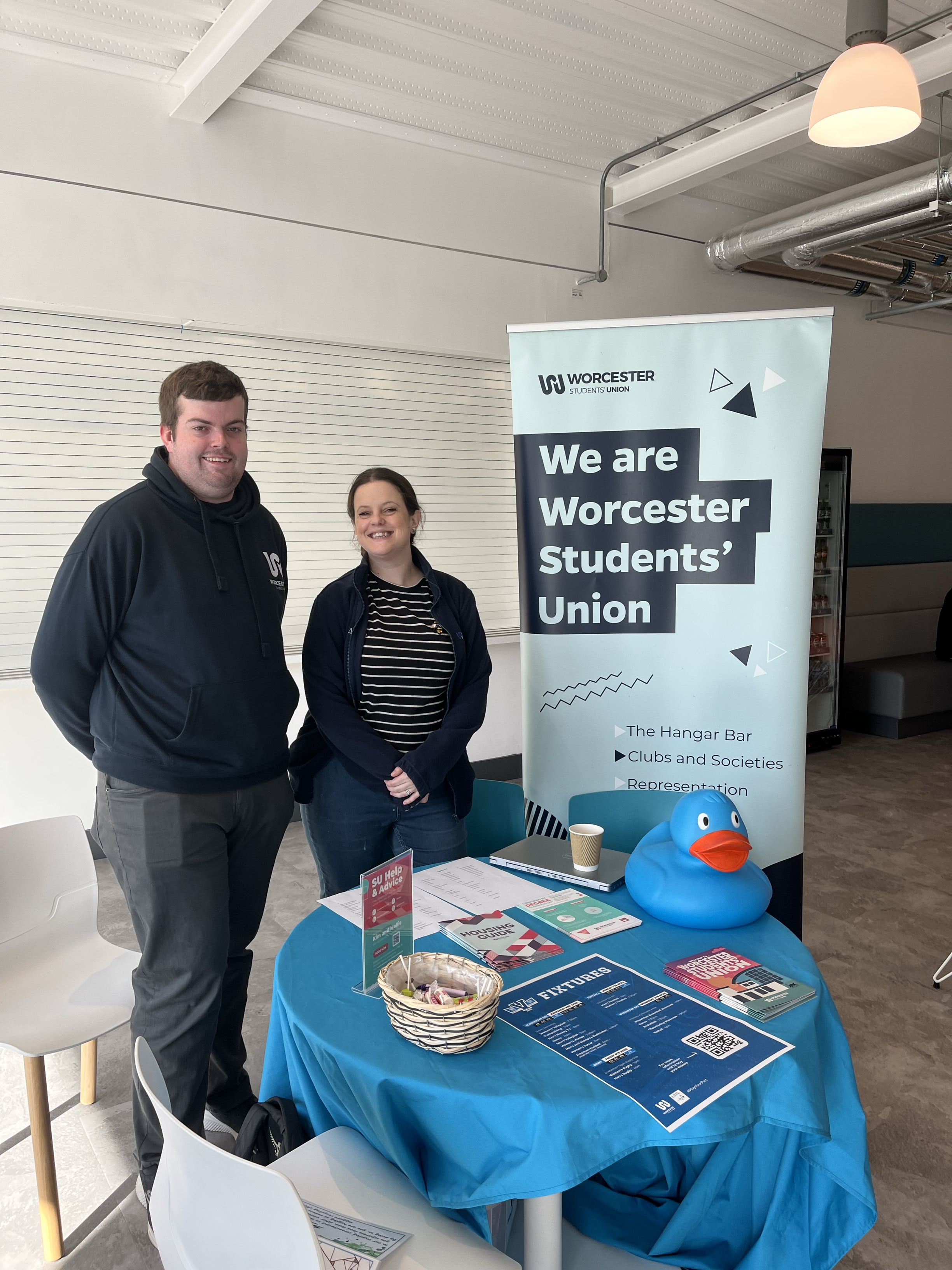 A photograph of the Students' Union at an Offer Day event at the Dudley Campus